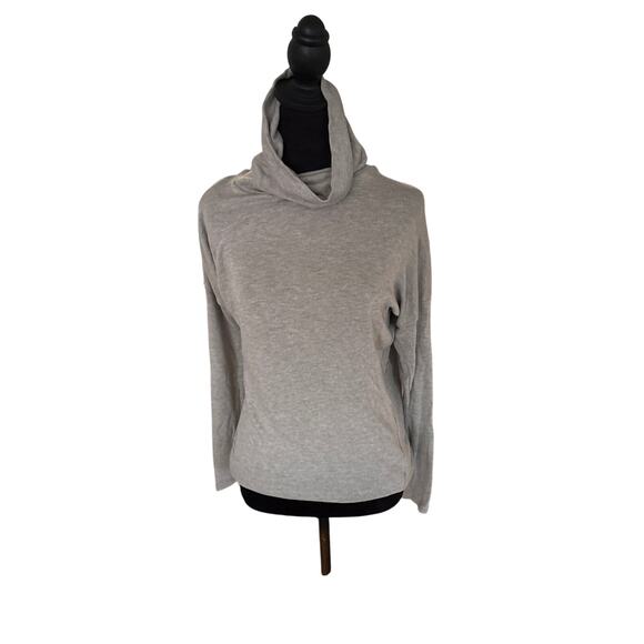 Lauren Ralph Lauren Ecru Gray Taupe Cowl Neck Modal Sweater M - Picture 5 of 6